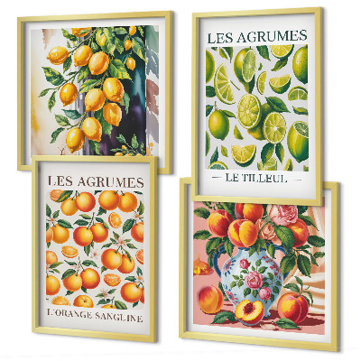Mur de tableaux Agrumes frais et colorés