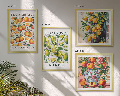 Mur de tableaux Agrumes frais et colorés