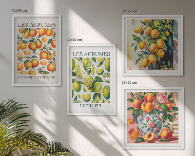 Mur de tableaux Agrumes frais et colorés