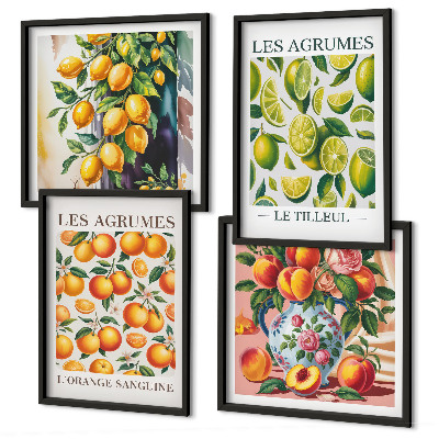 Mur de tableaux Agrumes frais et colorés