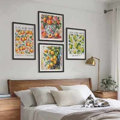 Mur de tableaux Agrumes frais et colorés