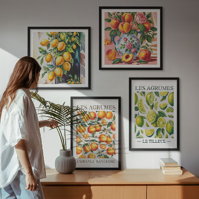Mur de tableaux Agrumes frais et colorés