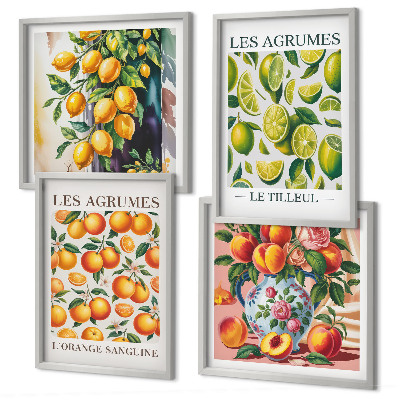 Mur de tableaux Agrumes frais et colorés