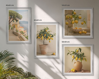 Polyptyque z cadres Citronniers en pot