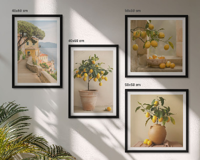 Polyptyque z cadres Citronniers en pot