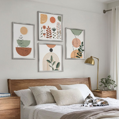 Mur de tableaux Formes végétales abstraites