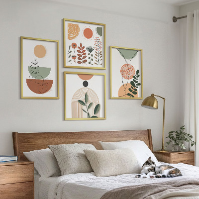 Mur de tableaux Formes végétales abstraites