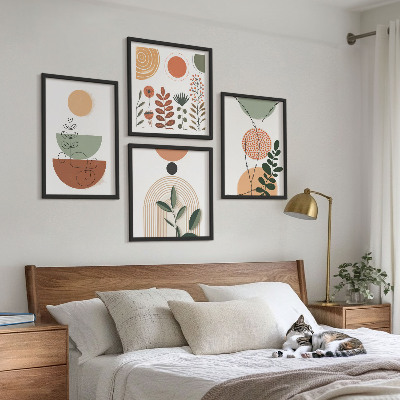 Mur de tableaux Formes végétales abstraites