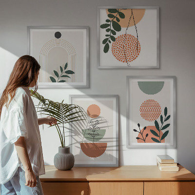 Polyptyque z cadres Motifs végétaux modernes