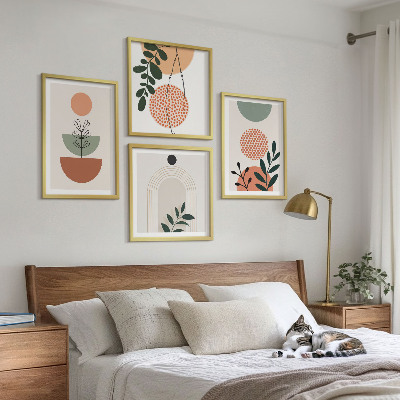 Polyptyque z cadres Motifs végétaux modernes