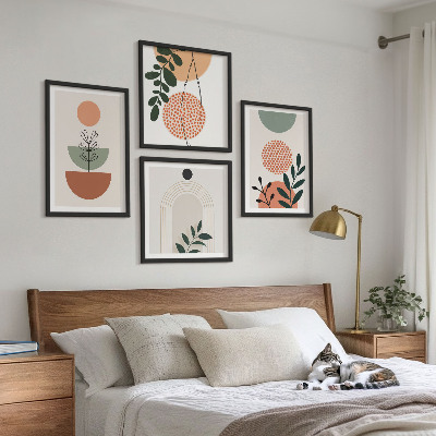 Polyptyque z cadres Motifs végétaux modernes