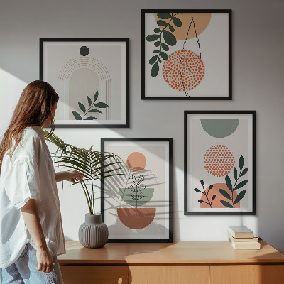 Polyptyque z cadres Motifs végétaux modernes