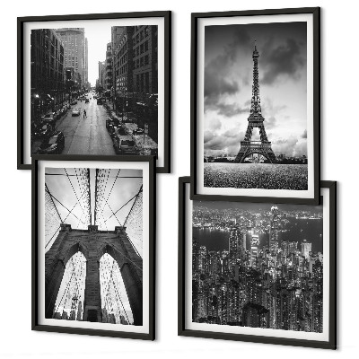 Polyptyque z cadres Tours de pont monochromes