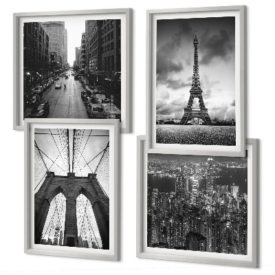 Polyptyque z cadres Tours de pont monochromes