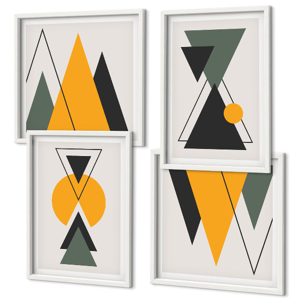 Mur de tableaux Formes géométriques abstraites