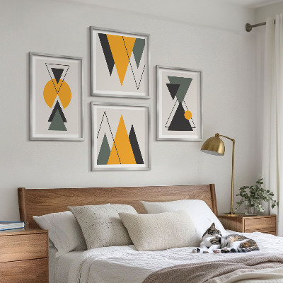 Mur de tableaux Formes géométriques abstraites