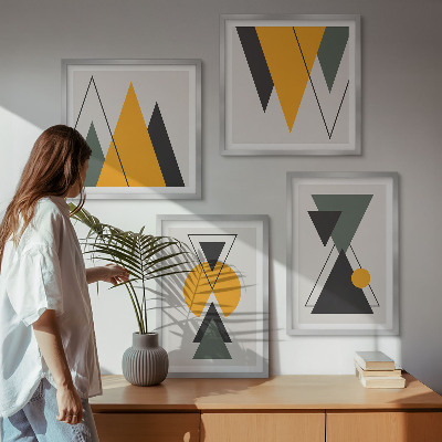Mur de tableaux Formes géométriques abstraites