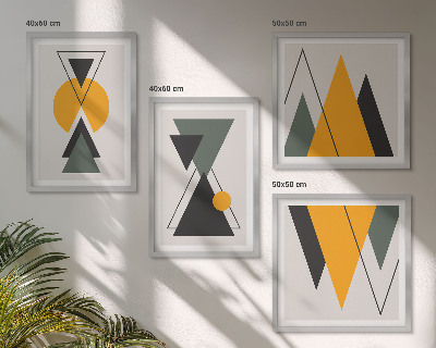 Mur de tableaux Formes géométriques abstraites