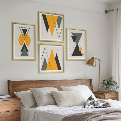 Mur de tableaux Formes géométriques abstraites