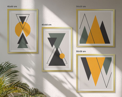 Mur de tableaux Formes géométriques abstraites