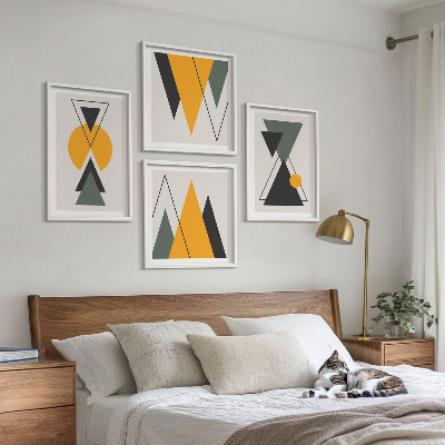 Mur de tableaux Formes géométriques abstraites