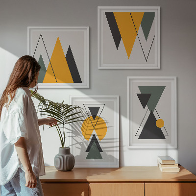 Mur de tableaux Formes géométriques abstraites