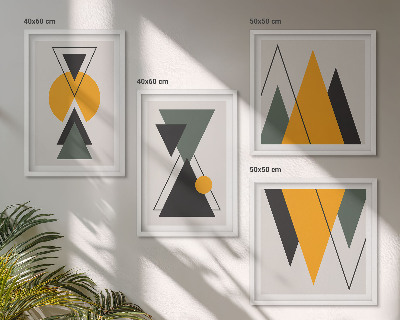 Mur de tableaux Formes géométriques abstraites
