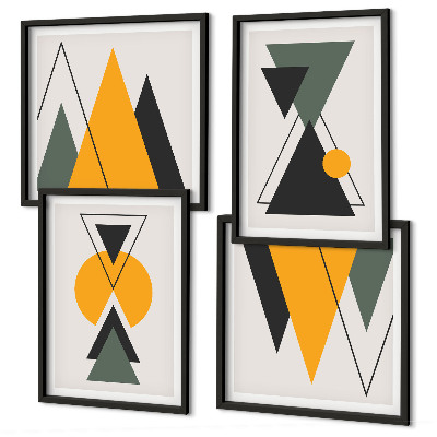 Mur de tableaux Formes géométriques abstraites