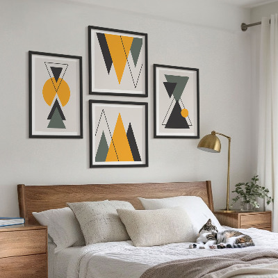 Mur de tableaux Formes géométriques abstraites