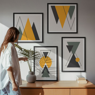 Mur de tableaux Formes géométriques abstraites