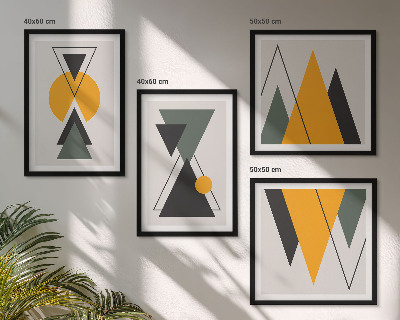 Mur de tableaux Formes géométriques abstraites