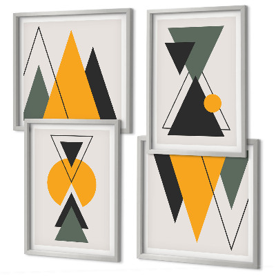 Mur de tableaux Formes géométriques abstraites
