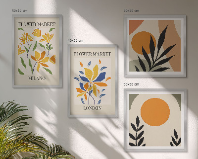 Polyptyque z cadres Affiches florales paris milan