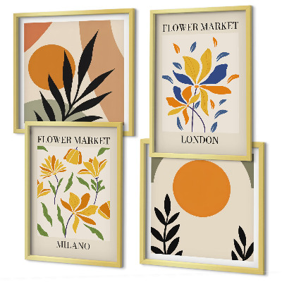 Polyptyque z cadres Affiches florales paris milan