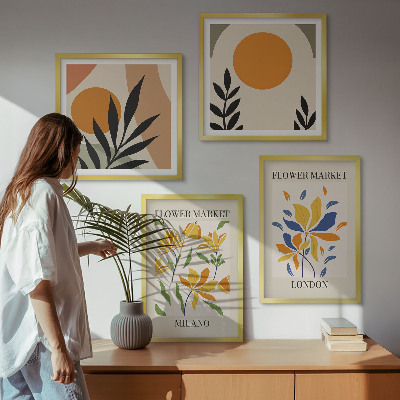 Polyptyque z cadres Affiches florales paris milan