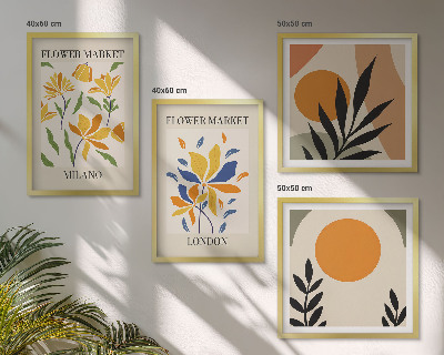 Polyptyque z cadres Affiches florales paris milan