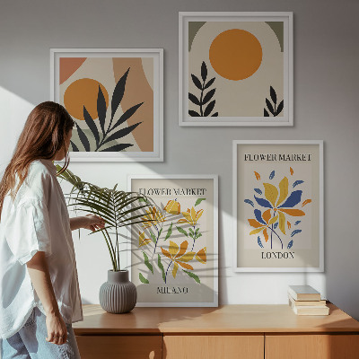 Polyptyque z cadres Affiches florales paris milan