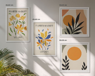 Polyptyque z cadres Affiches florales paris milan