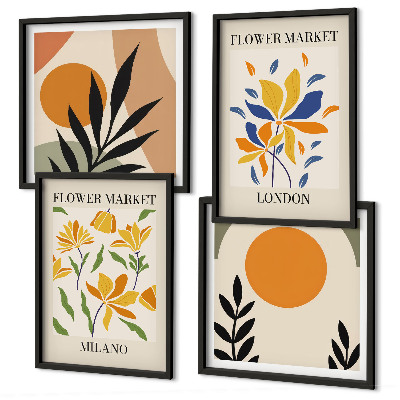 Polyptyque z cadres Affiches florales paris milan