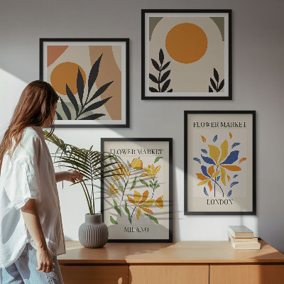 Polyptyque z cadres Affiches florales paris milan