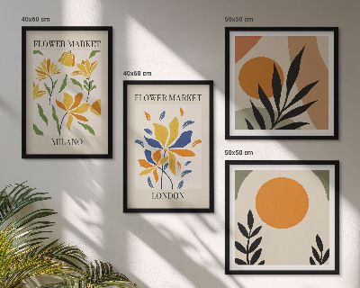 Polyptyque z cadres Affiches florales paris milan