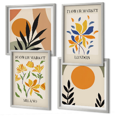 Polyptyque z cadres Affiches florales paris milan