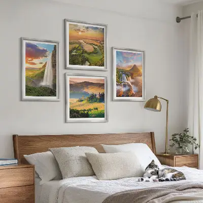 Couchers de soleil italiens ensemble de 4 tableaux