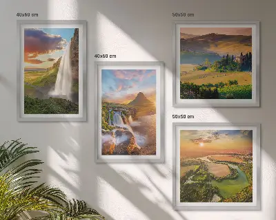 Couchers de soleil italiens ensemble de 4 tableaux