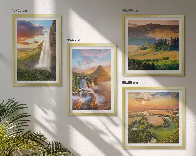 Couchers de soleil italiens ensemble de 4 tableaux