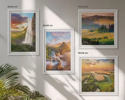Couchers de soleil italiens ensemble de 4 tableaux
