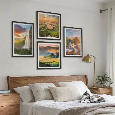 Couchers de soleil italiens ensemble de 4 tableaux