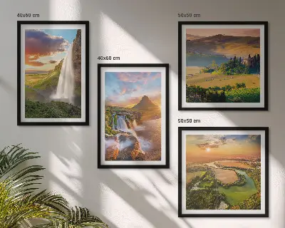 Couchers de soleil italiens ensemble de 4 tableaux