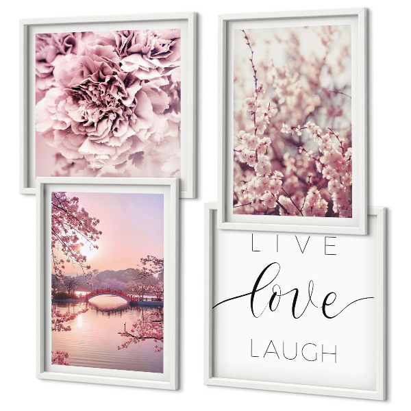 Mur de tableaux Inspiration de vie du pont fleuri