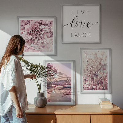 Mur de tableaux Inspiration de vie du pont fleuri